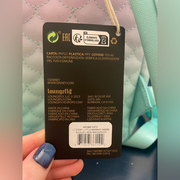Loungefly Disney Little Mermaid Ombre Mini Backpack - Picture 11 of 12